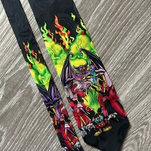 Disney Black Tie with Colorful Characters